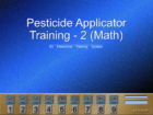 Pest. Applicator Train. 2-Math