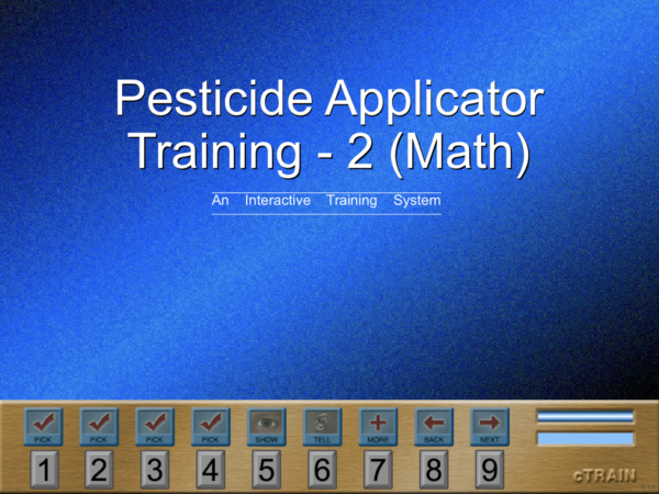 Pest. Applicator Train. 2-Math
